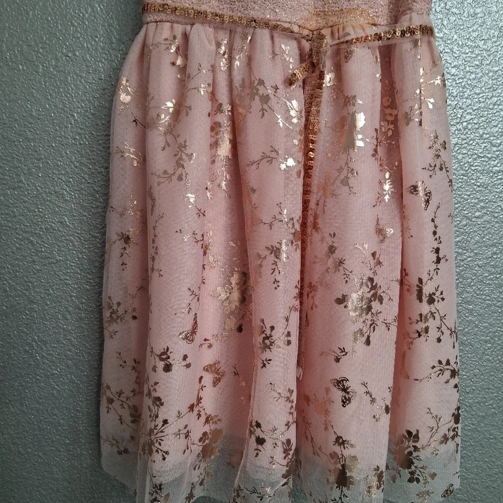 Children's Place Pink & Gold Formal Dress           Size L(10-12)      16